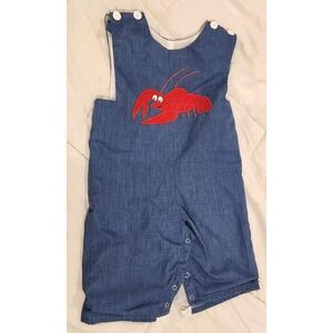 Denim Romper Baby Clothes Outfit Summer Sleeveless Crawfish Boil Easter Cajun